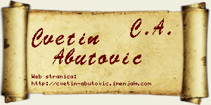 Cvetin Abutović vizit kartica